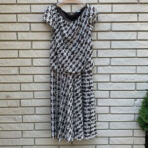 Liz Claiborne Houndstooth Pattern Dress 10